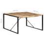 Voir la diapositive 6 : VIDAXL Table a manger 140x140x75 cm Bois de manguier brut