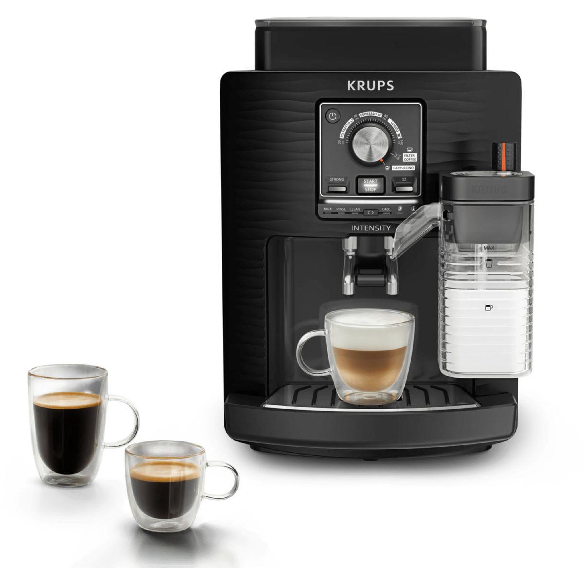 KRUPS Expresso broyeur intensity lait, machine espresso automatique, 5 boissons ea5028e0