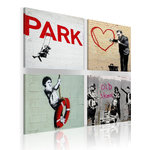 Paris Prix Tableau Imprimé  Banksy - Inspiration Urbaines. Coloris disponibles : Multicolore
