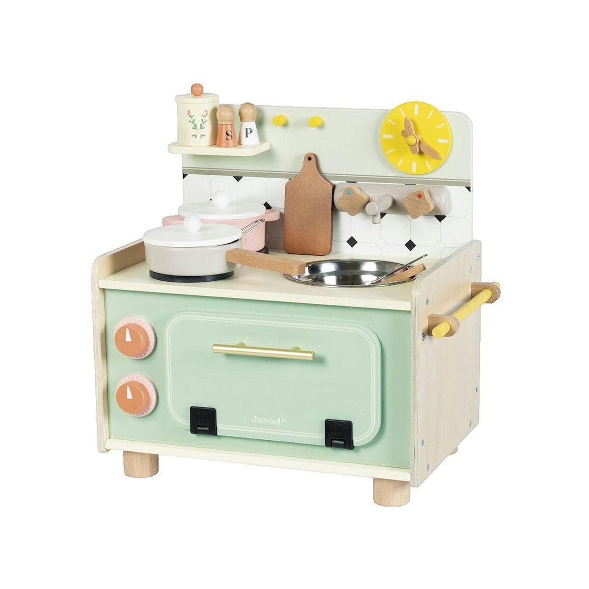 JANOD Jeu de cuisine Janod Cuisine rétro en bois pastel