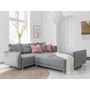 Voir la diapositive 3 : BEST MOBILIER Lena - canapé d'angle convertible - avec coffre - style scandinave - 5 places - gauche
