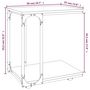 Voir la diapositive 6 : VIDAXL Table d'appoint a roues Chene fume 50x35x55,5 cm