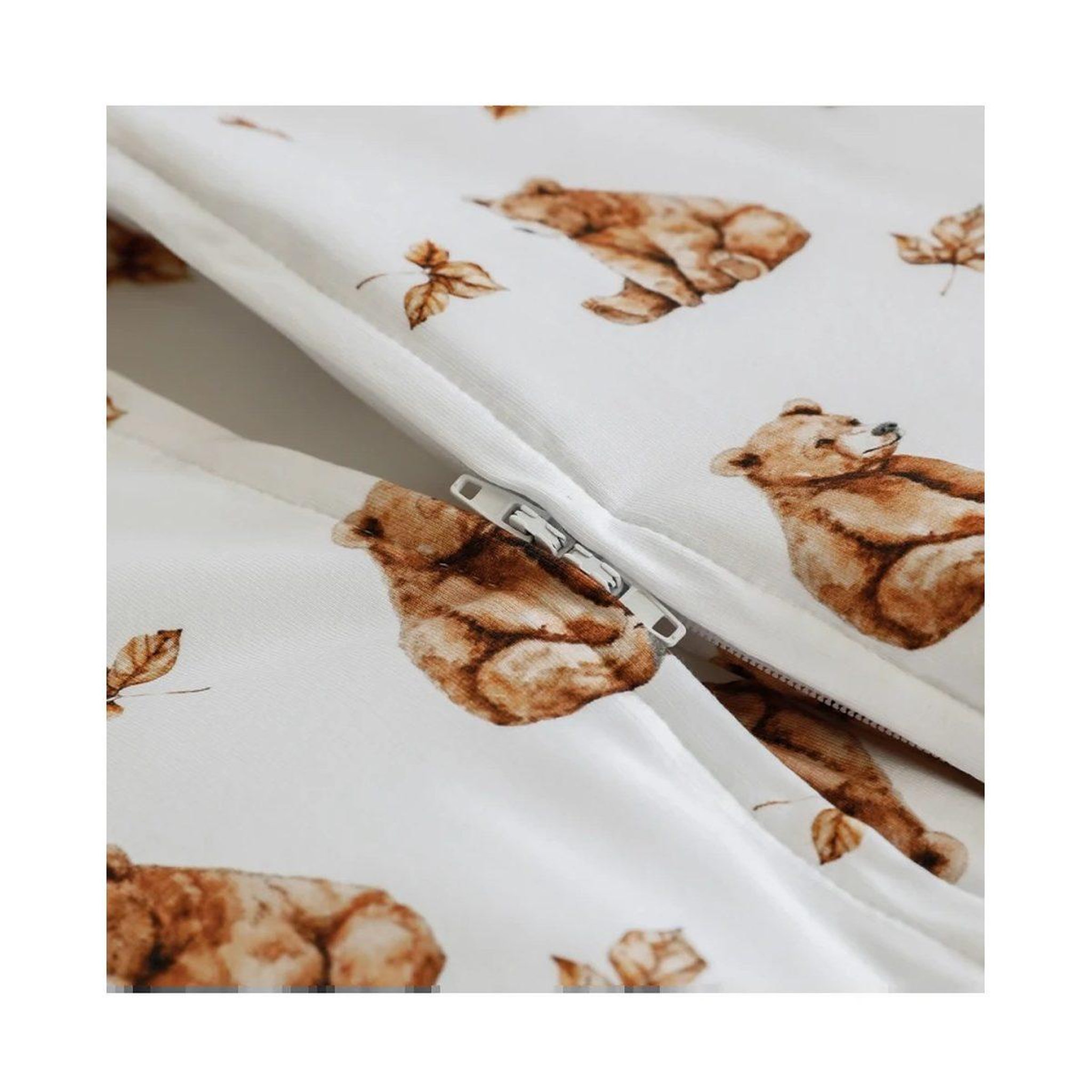 Voir la diapositive 2 : WALDIN Gigoteuse à jambes en coton - taille M (3-4 ans) - motif oursons, blanc