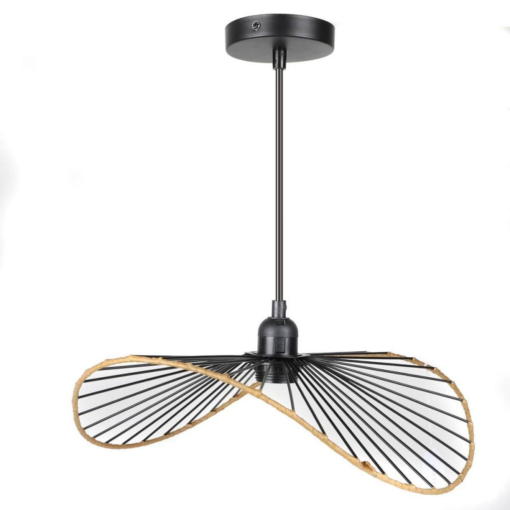 FORNORD Suspension en métal noir et corde D35