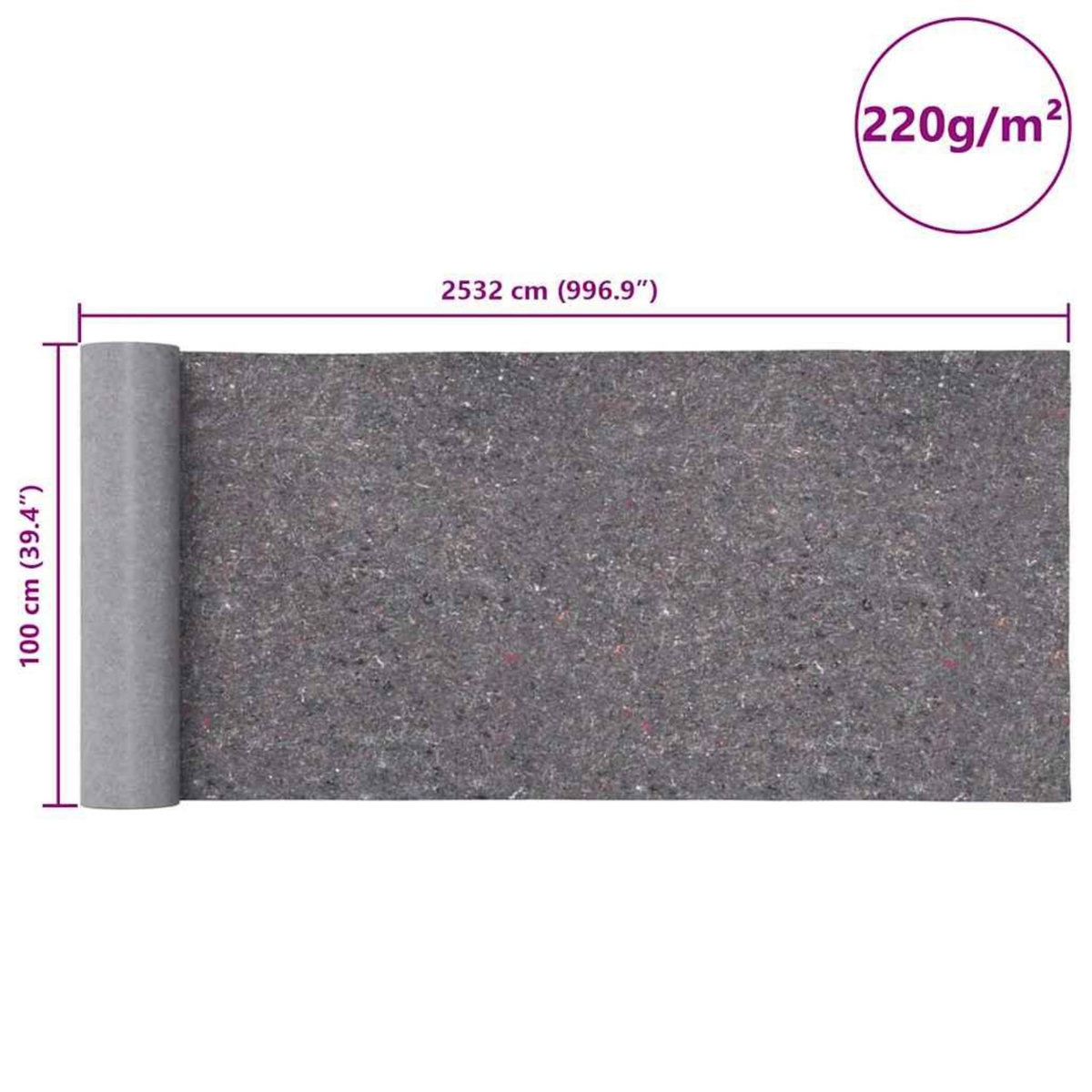 VIDAXL Polaires de peintre antiderapantes 2 pcs 2532 cm 220 g/m² gris