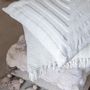 Voir la diapositive 3 : Paris Prix Coussin à Franges  Saya  45x45cm Blanc