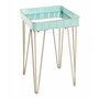 Voir la diapositive 1 : Paris Prix Table d'Appoint Déco  Andrés  56cm Turquoise