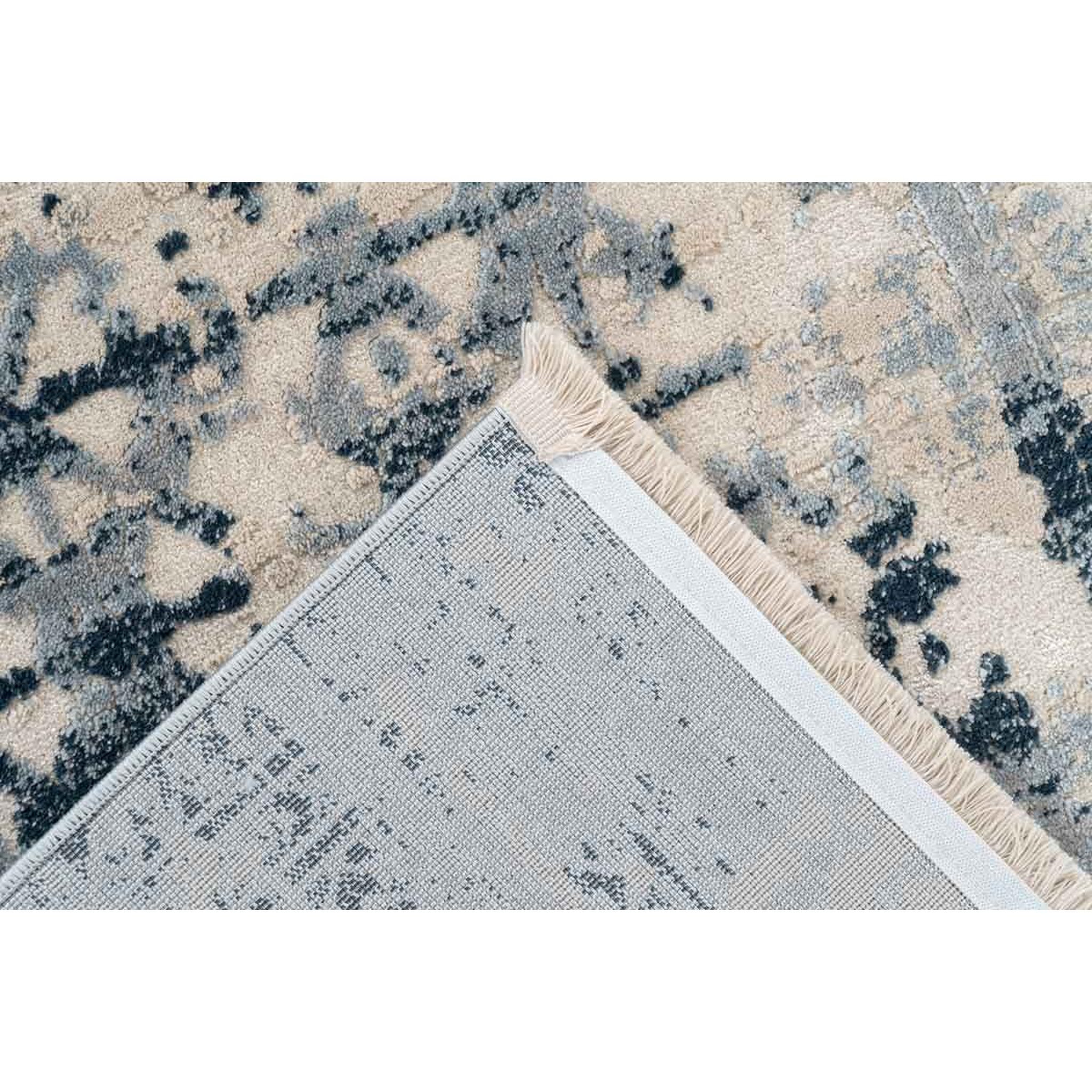 Voir la diapositive 4 : Paris Prix Tapis Tissé à Poils Courts Zébré  Adeon  Bleu