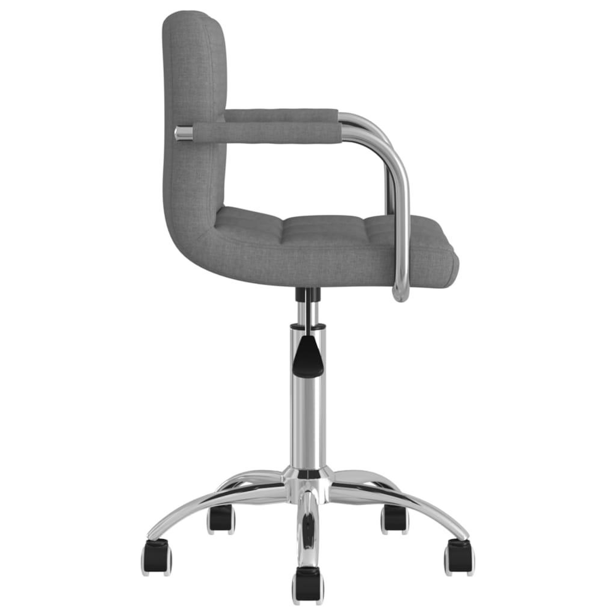 Voir la diapositive 3 : VIDAXL Chaise pivotante de salle a manger Gris clair Tissu