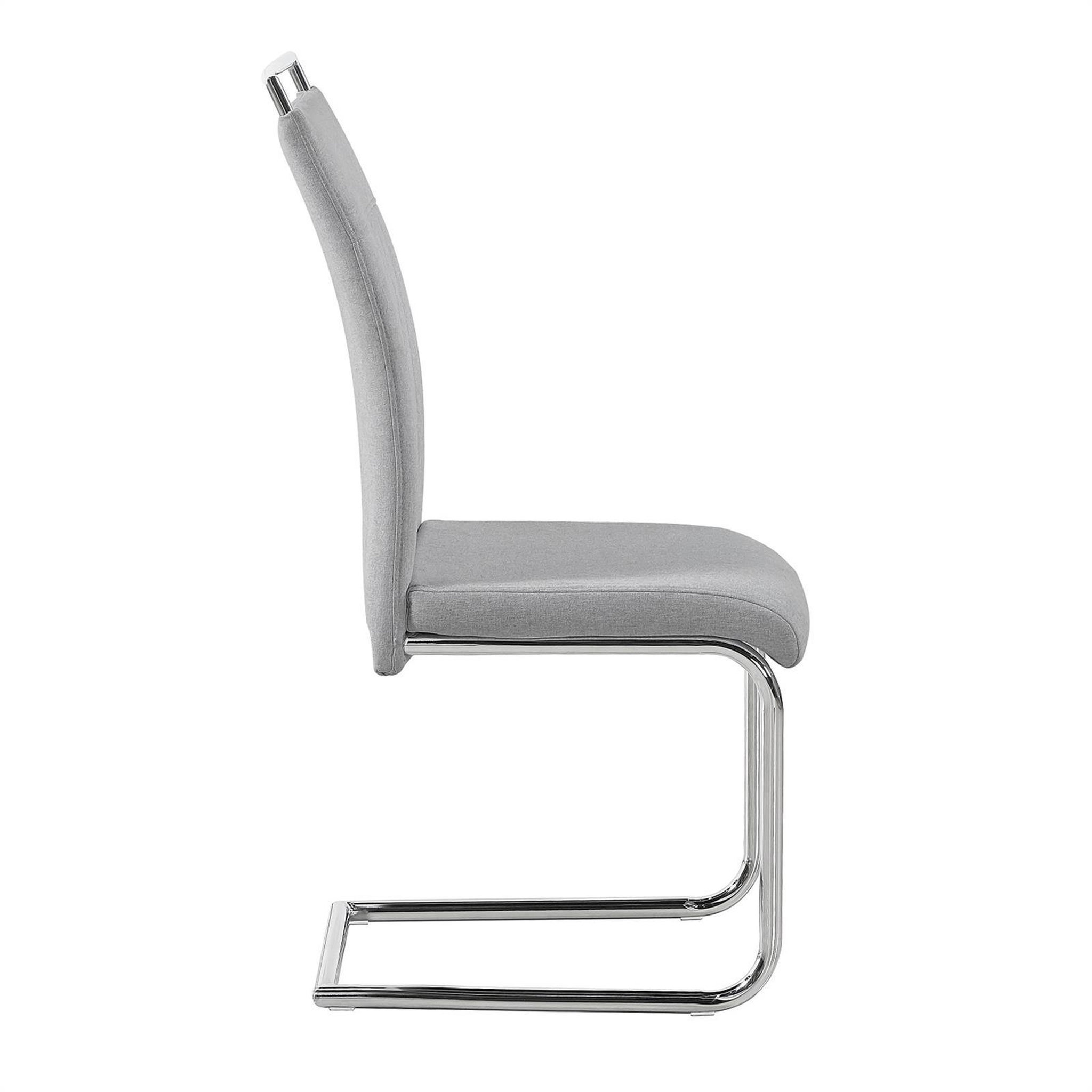 Voir la diapositive 4 : IDIMEX Lot de 4 chaises erica, en tissu