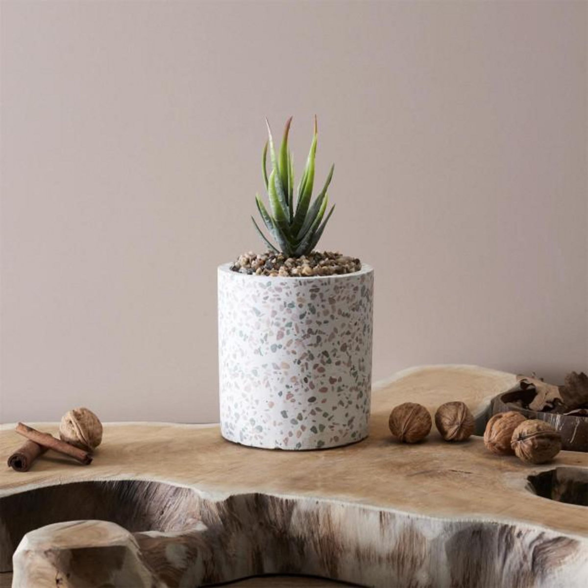Paris Prix Plante Artificielle en Pot  Terrazzo  11cm Multicolore