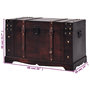 Voir la diapositive 6 : VIDAXL Coffre vintage de rangement bois 66 x 38 x 40 cm