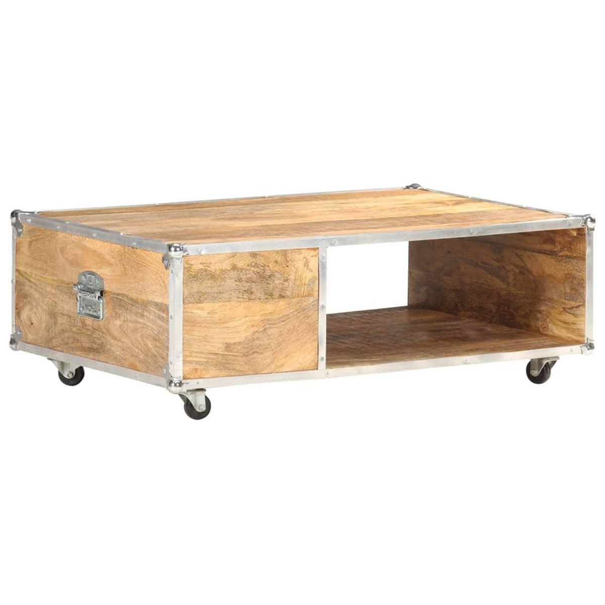 VIDAXL Table basse 89x59x33 cm Bois massif de manguier brut