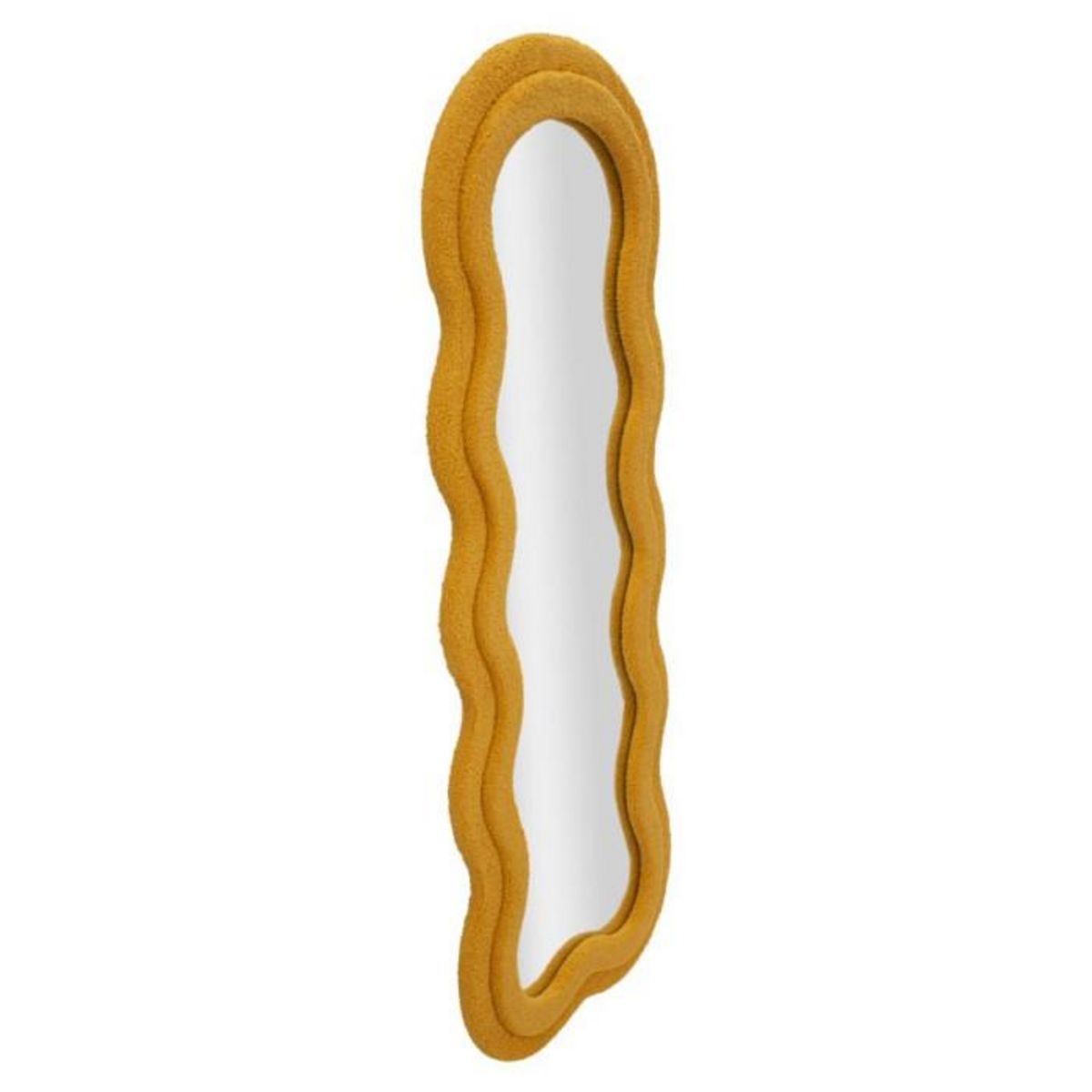 Paris Prix Miroir Mural en Tissu Bouclé  Teddy  160cm Moutarde