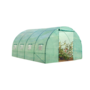 Voir la diapositive 3 : ID MARKET Bâche de rechange 130 gr/m² pour serre 12m² verte ZEBRA