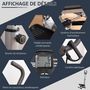 Voir la diapositive 6 : HOMCOM Stepper fitness avec guidon ergonomique réglable et écran LCD - bandes de résistance - gris noir