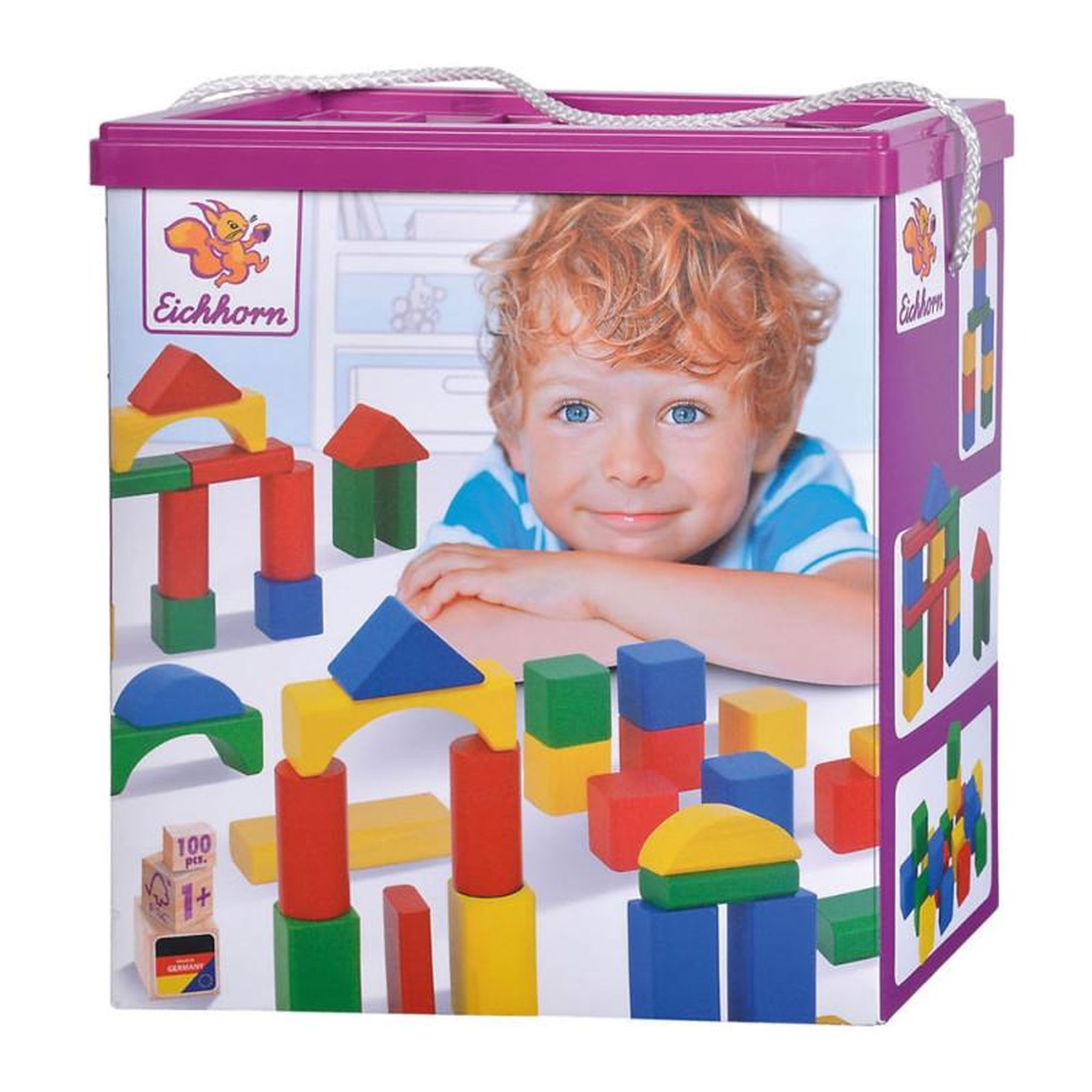 Eichhorn Eichhorn Wooden Colored Blocks, 100 pcs.