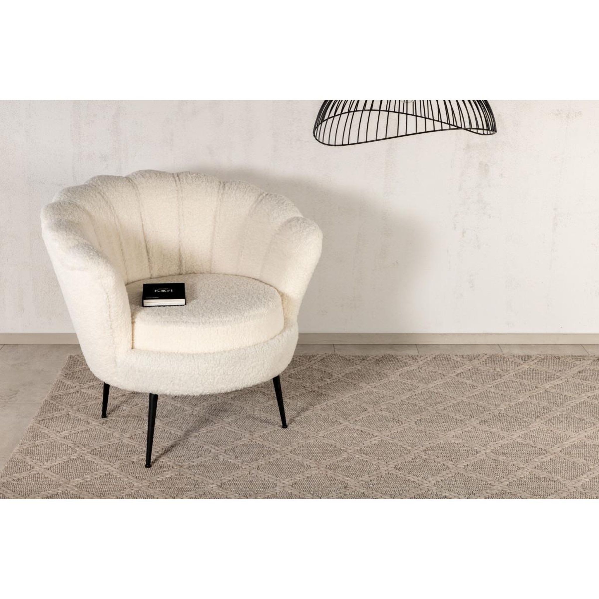 Voir la diapositive 4 : Paris Prix Tapis déco en laine  cloudy  160x230cm beige