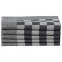 Voir la diapositive 5 : VIDAXL Ensemble de serviettes 20 pcs noir et blanc coton