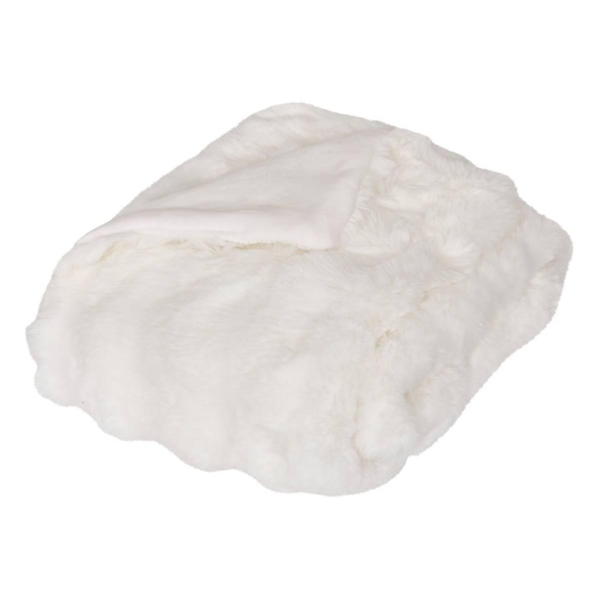 ATMOSPHERA Plaid imitation fourrure 3d  zephy  120x160cm blanc