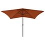 Voir la diapositive 2 : VIDAXL Parasol de jardin avec LED et mat en acier terre cuite 2x3 m