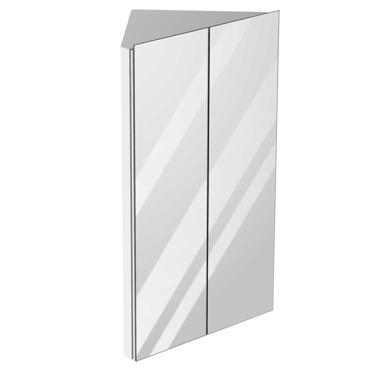 Miroir pour angle angolo cadre aluminium couleur blanc 20101002342 -  Conforama