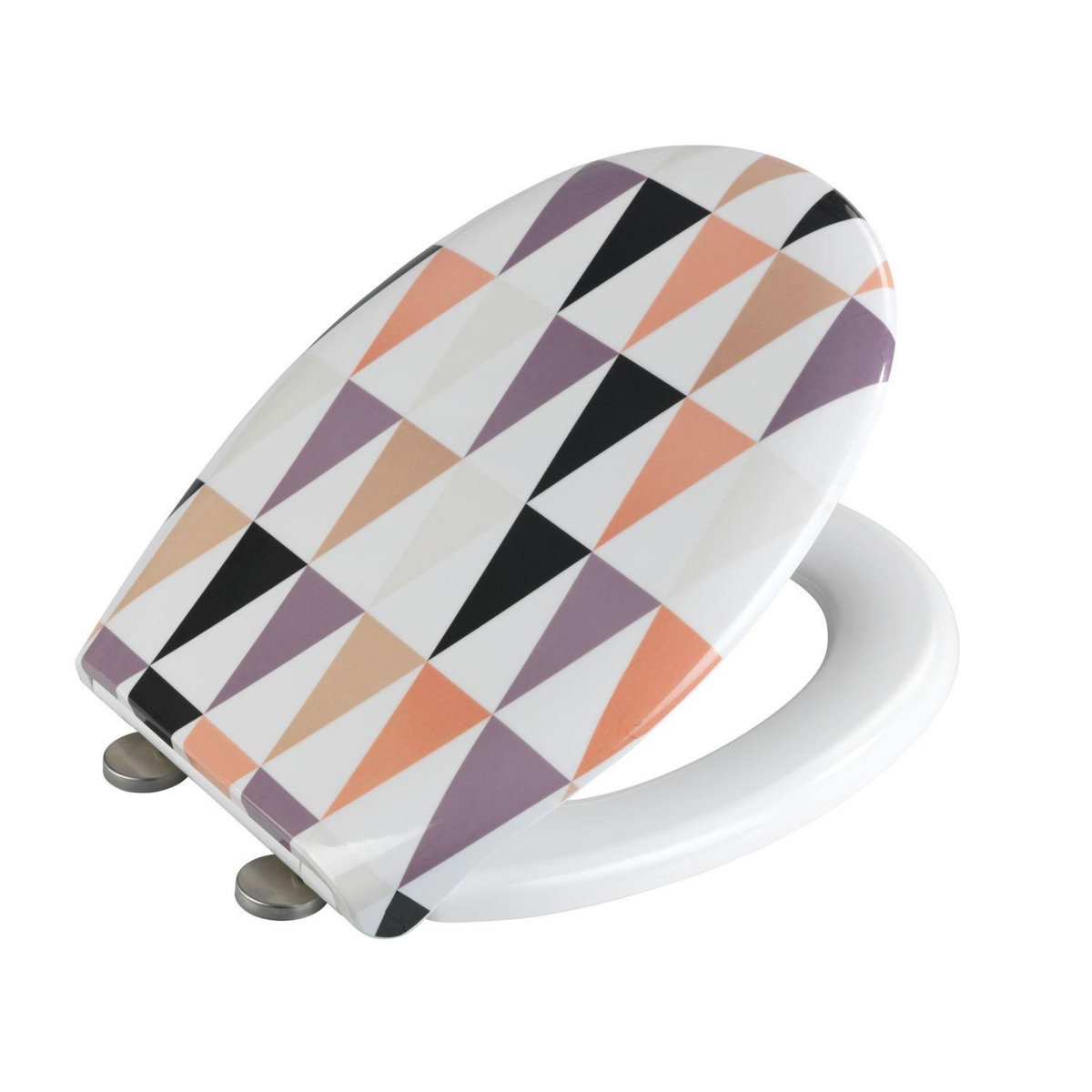 Wenko Abattant WC design Pyramide - Abaissement automatique - Duroplast - Blanc