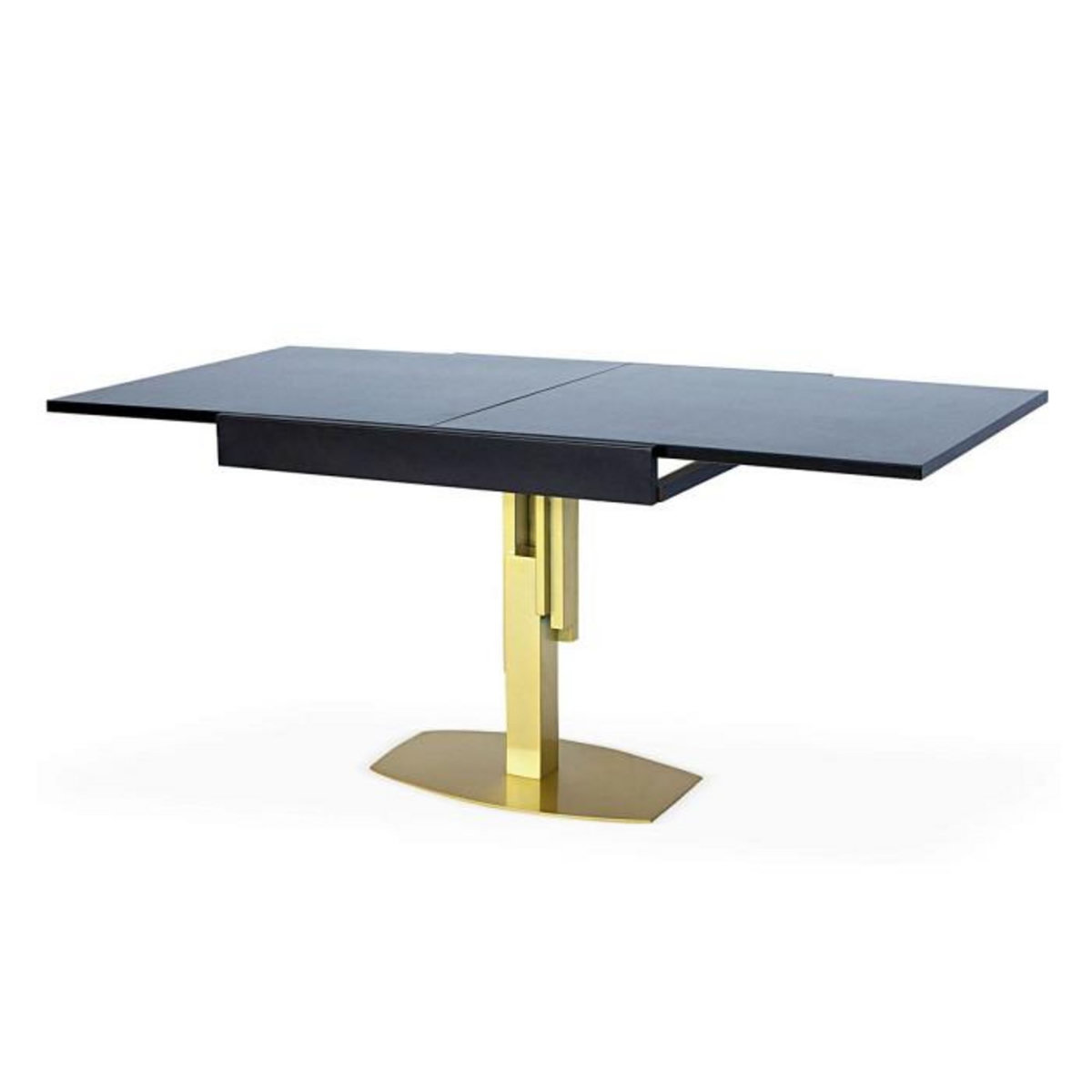 Paris Prix Table à Manger Extensible  Régina  90-180cm Or & Noir
