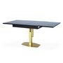 Voir la diapositive 3 : Paris Prix Table à Manger Extensible  Régina  90-180cm Or & Noir