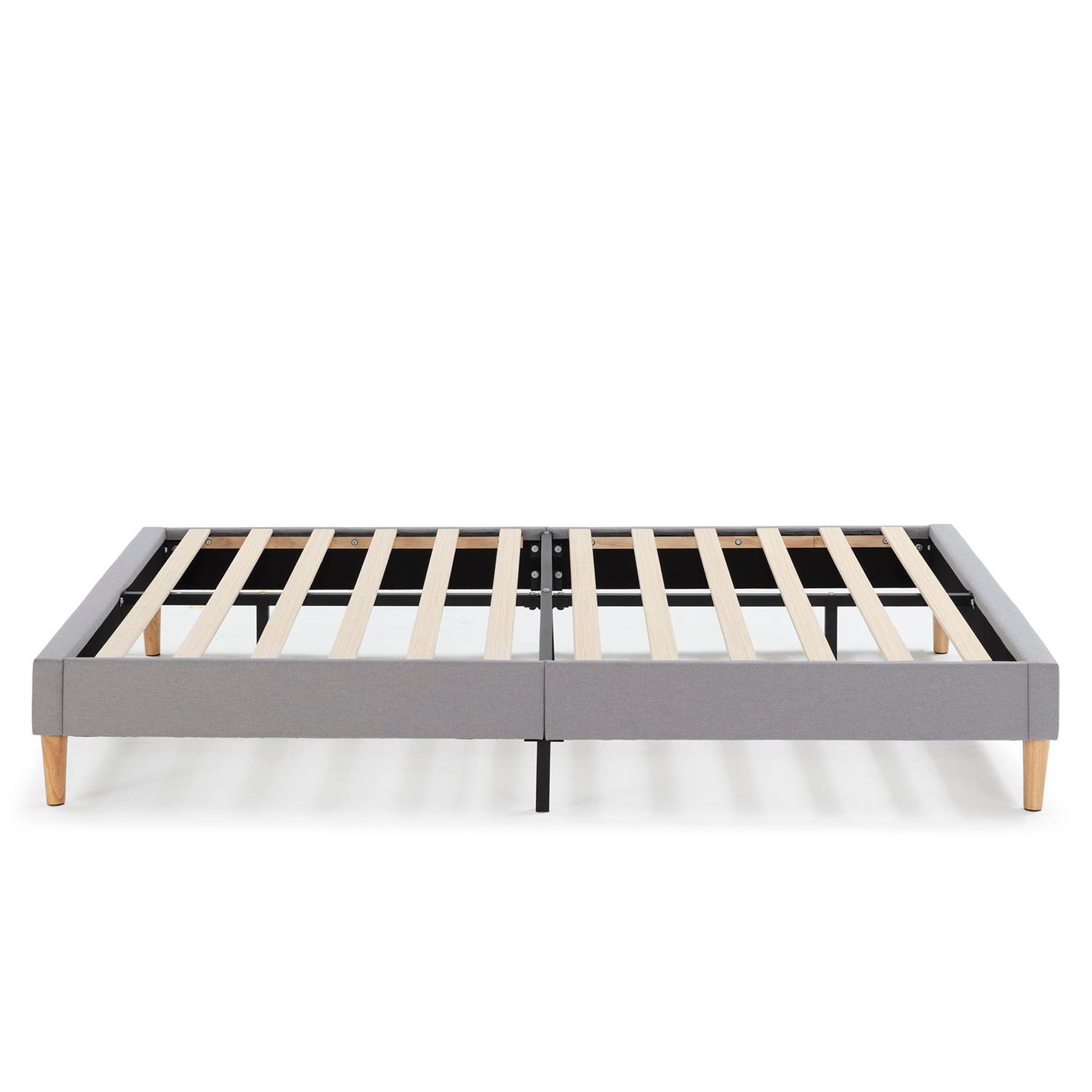 Voir la diapositive 3 : VS VENTA-STOCK Sommier tapissier Aura 140x190 cm  Gris clair, Hauteur 30 cm