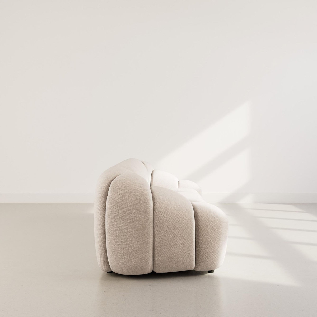 LISA DESIGN Ava - canapé 3 places en velours texturé