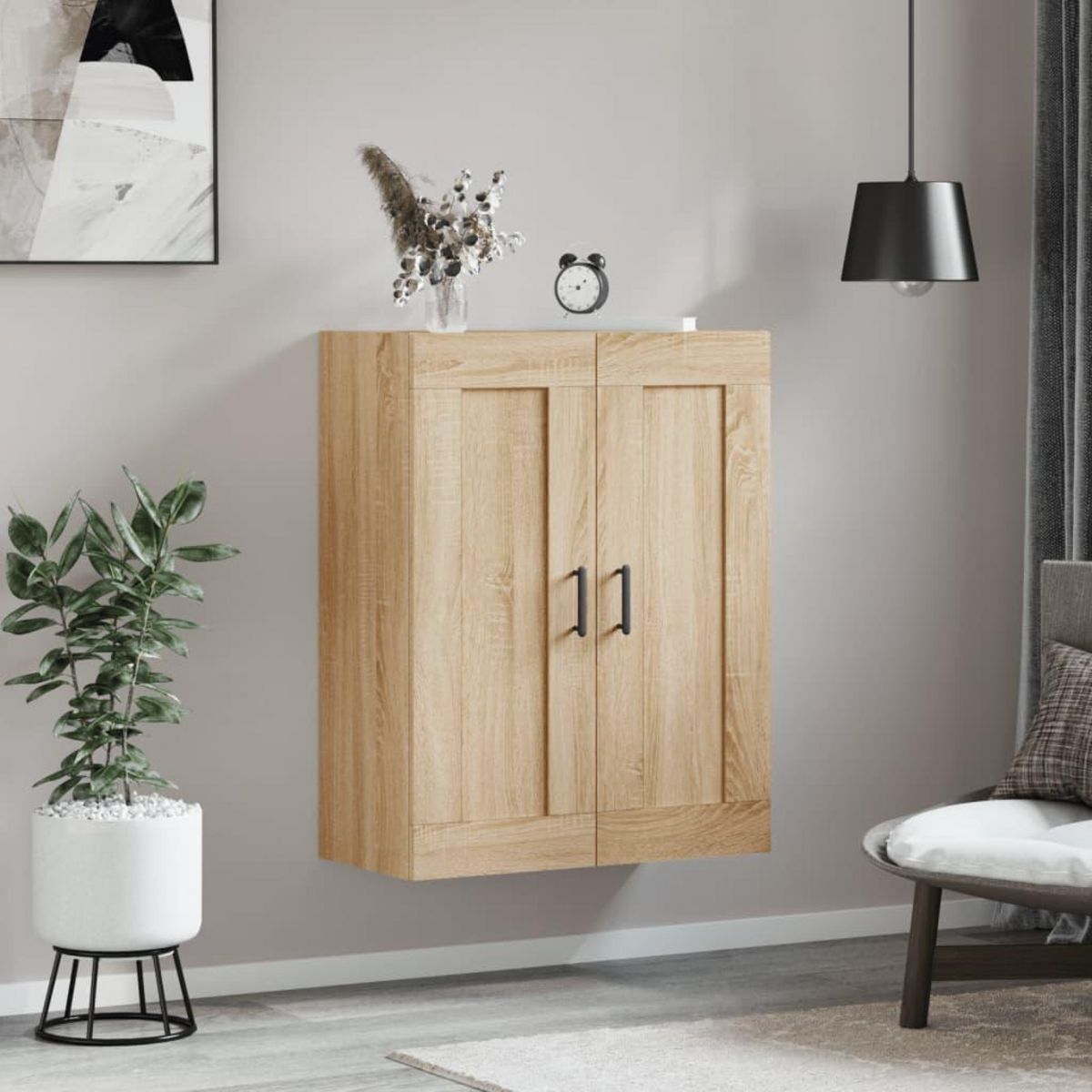 VIDAXL Armoire murale chene sonoma 69,5x34x90 cm bois d'ingenierie