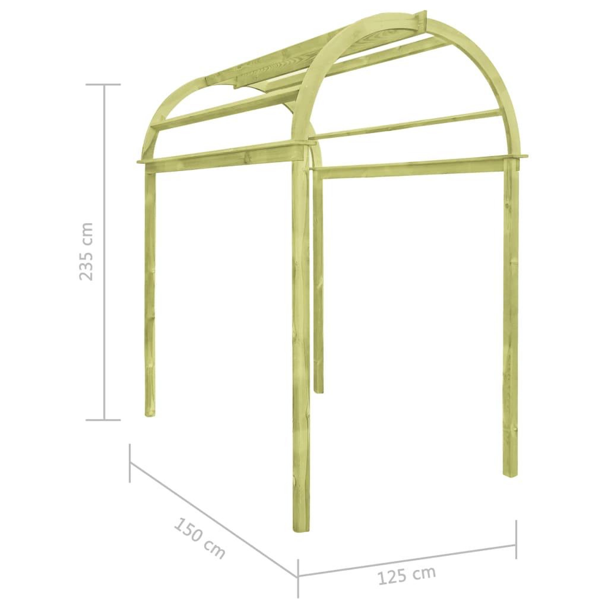 Voir la diapositive 6 : VIDAXL Arche a treillis 125x150x235 cm Bois de pin impregne