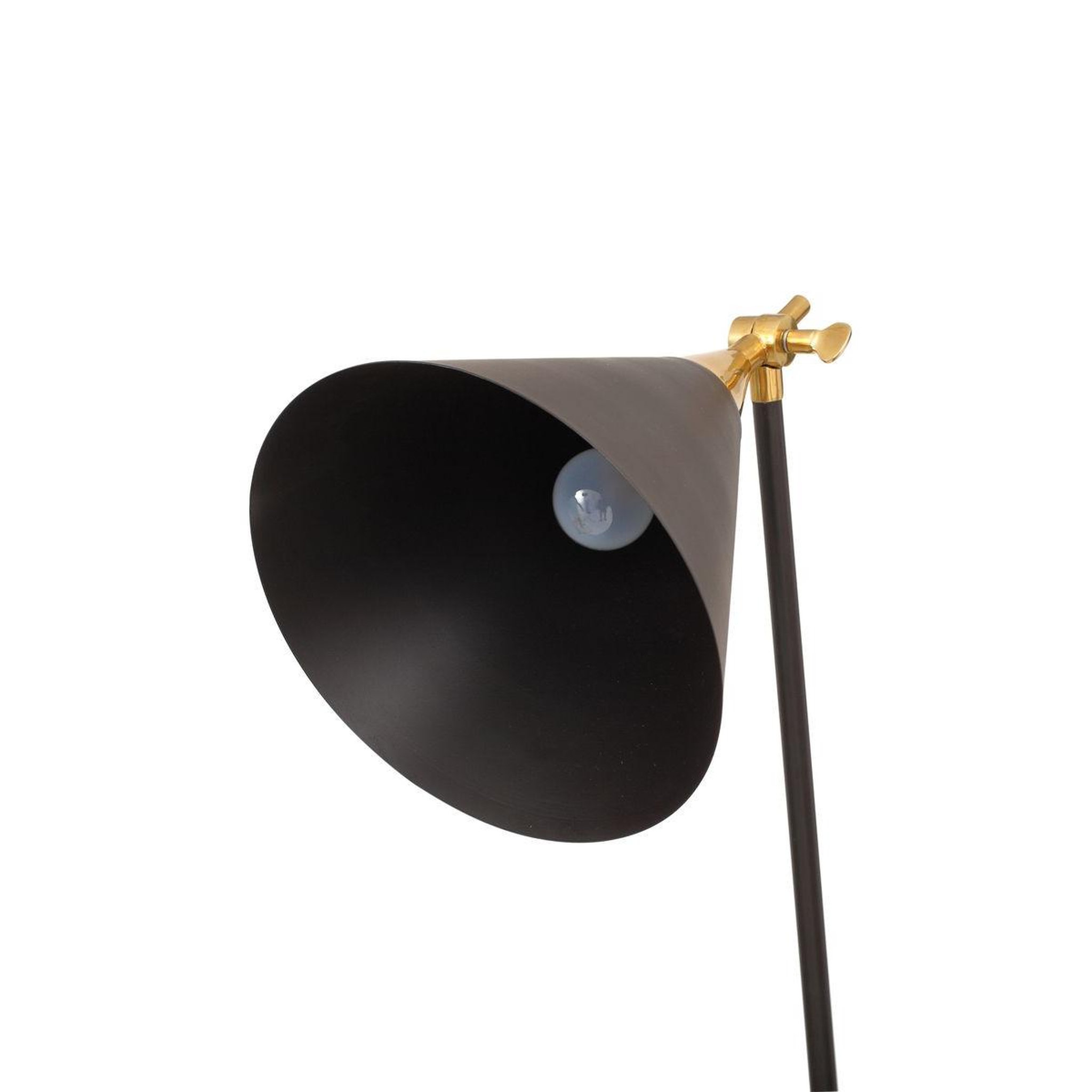 Voir la diapositive 2 : Paris Prix Lampadaire industriel  celeste  148cm noir & or