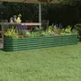 VIDAXL Lit sureleve de jardin Acier enduit de poudre 260x40x36 cm Vert