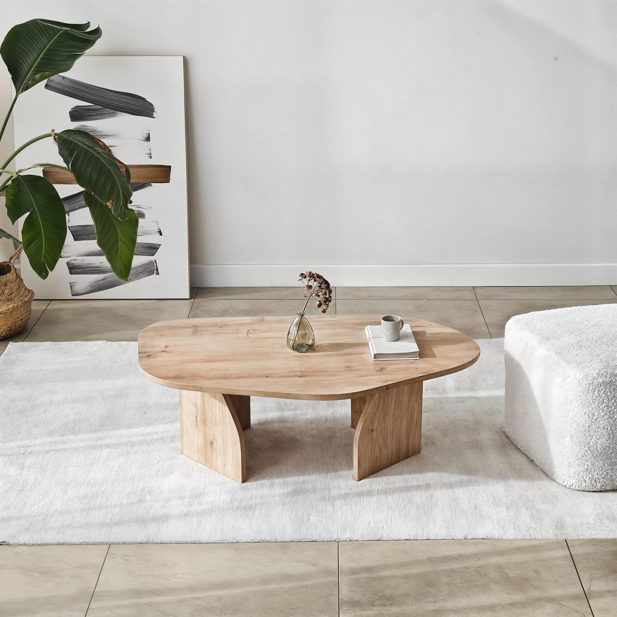 Voir la diapositive 4 : Habitat et Jardin Table basse en bois  rock  100 x 60 x 35 cm - chêne saphir