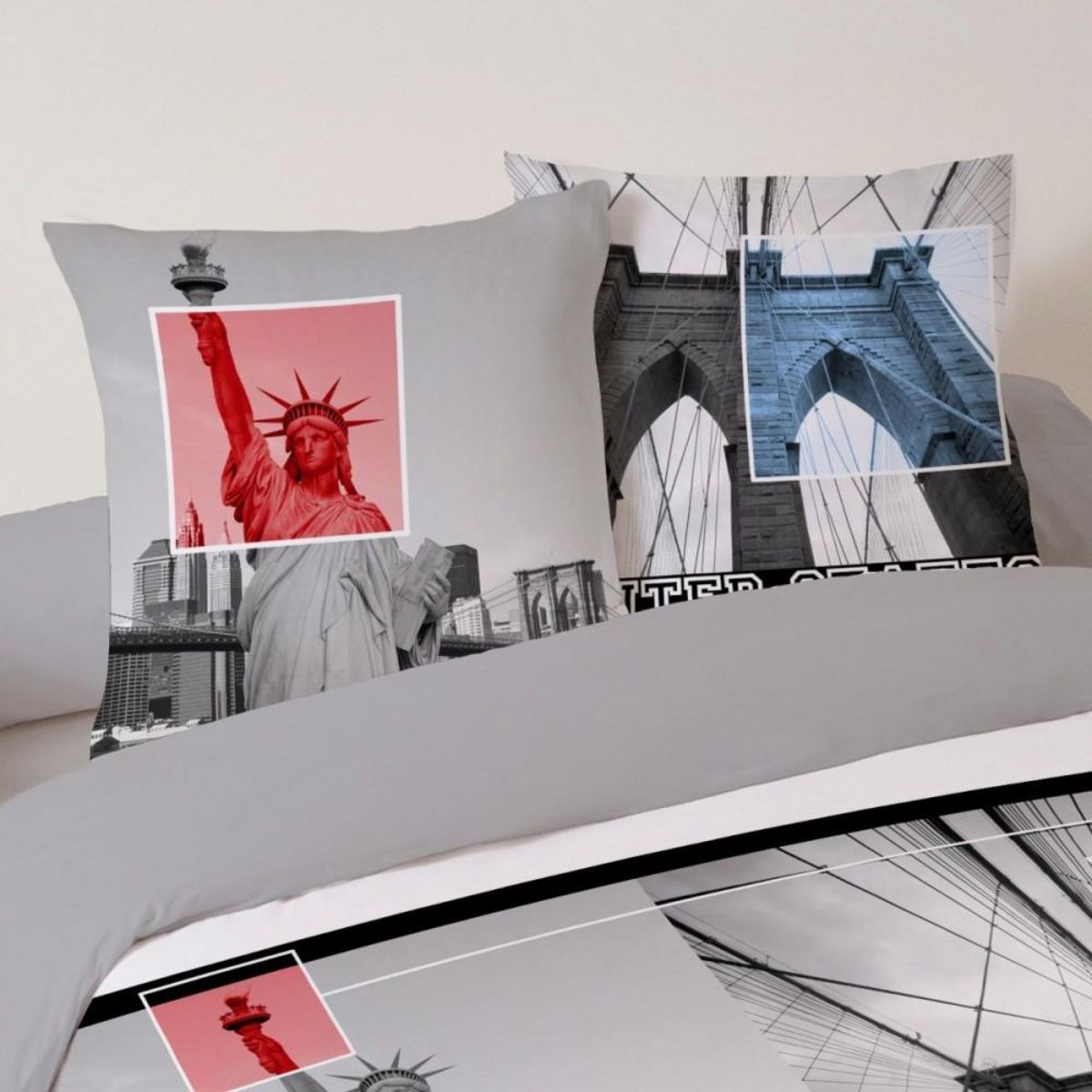 Dourev Housse de couette 240x220 LIBERTY + 2 taies 100% coton