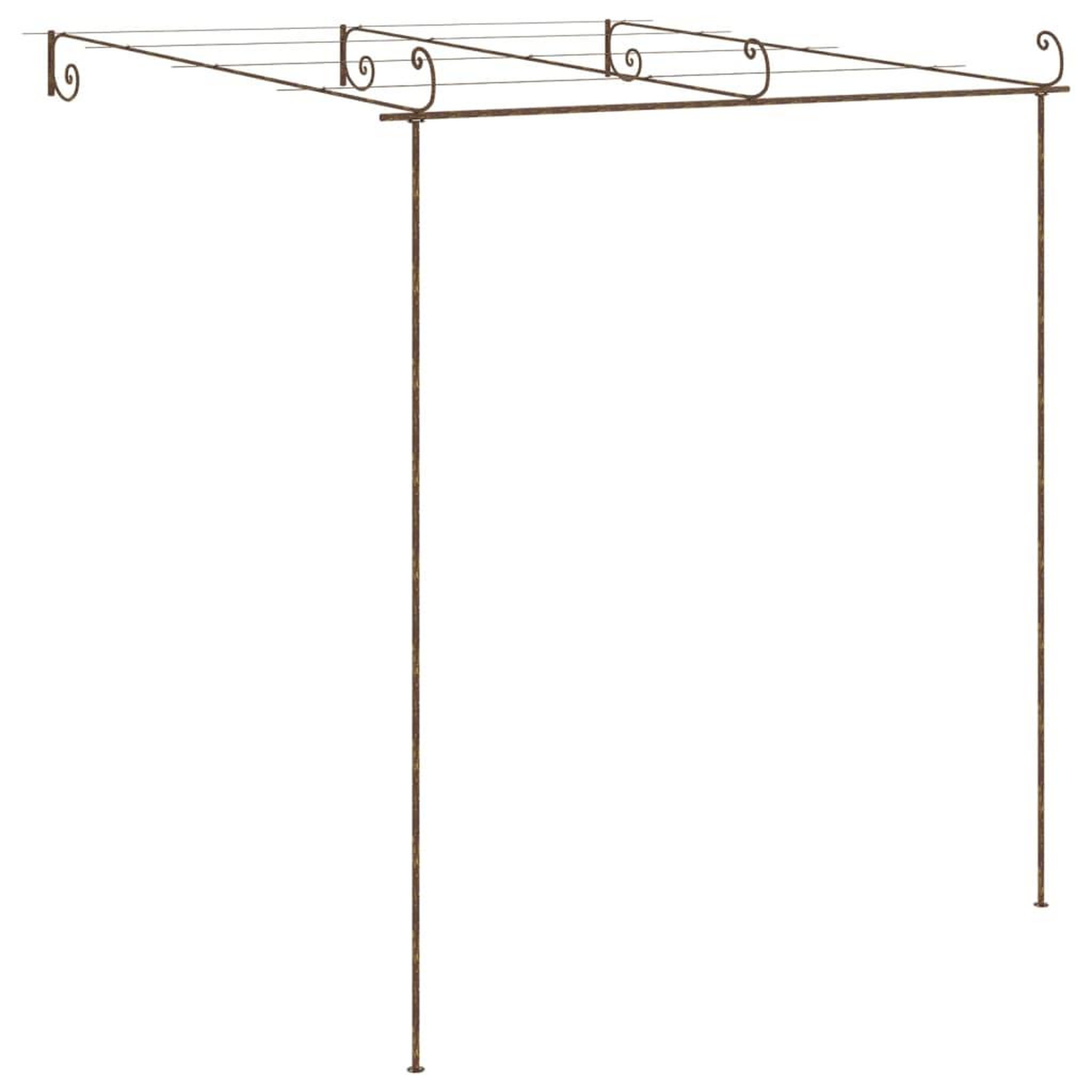 Voir la diapositive 4 : VIDAXL Pergola de jardin Marron antique 3x3x2,5 m Fer