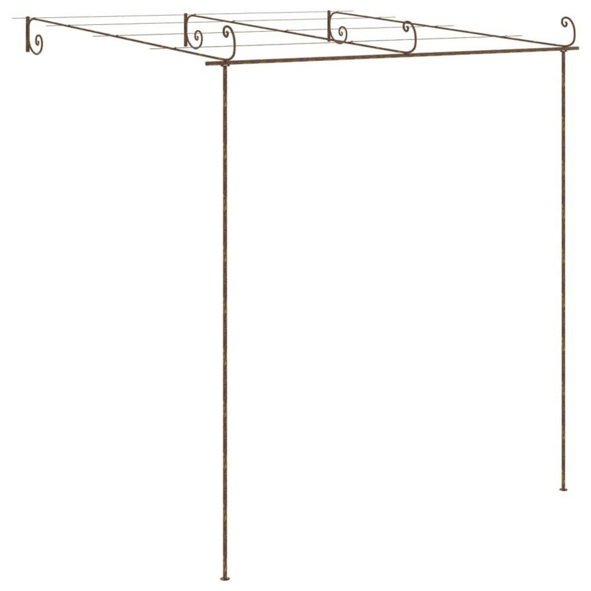 VIDAXL Pergola de jardin Marron antique 3x3x2,5 m Fer