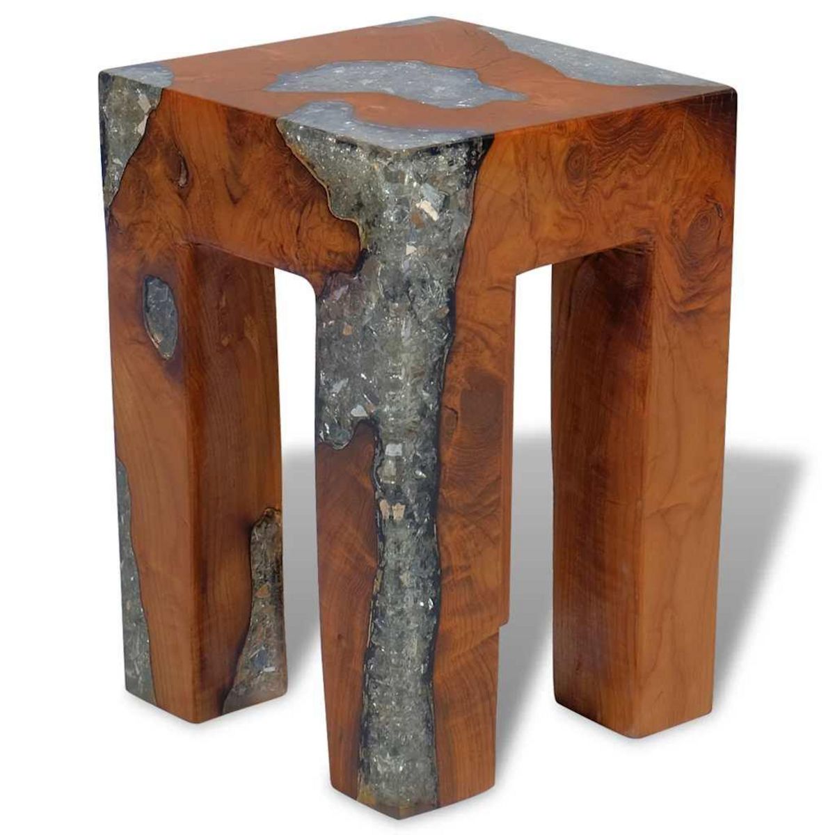 VIDAXL Tabouret Bois de teck massif et resine
