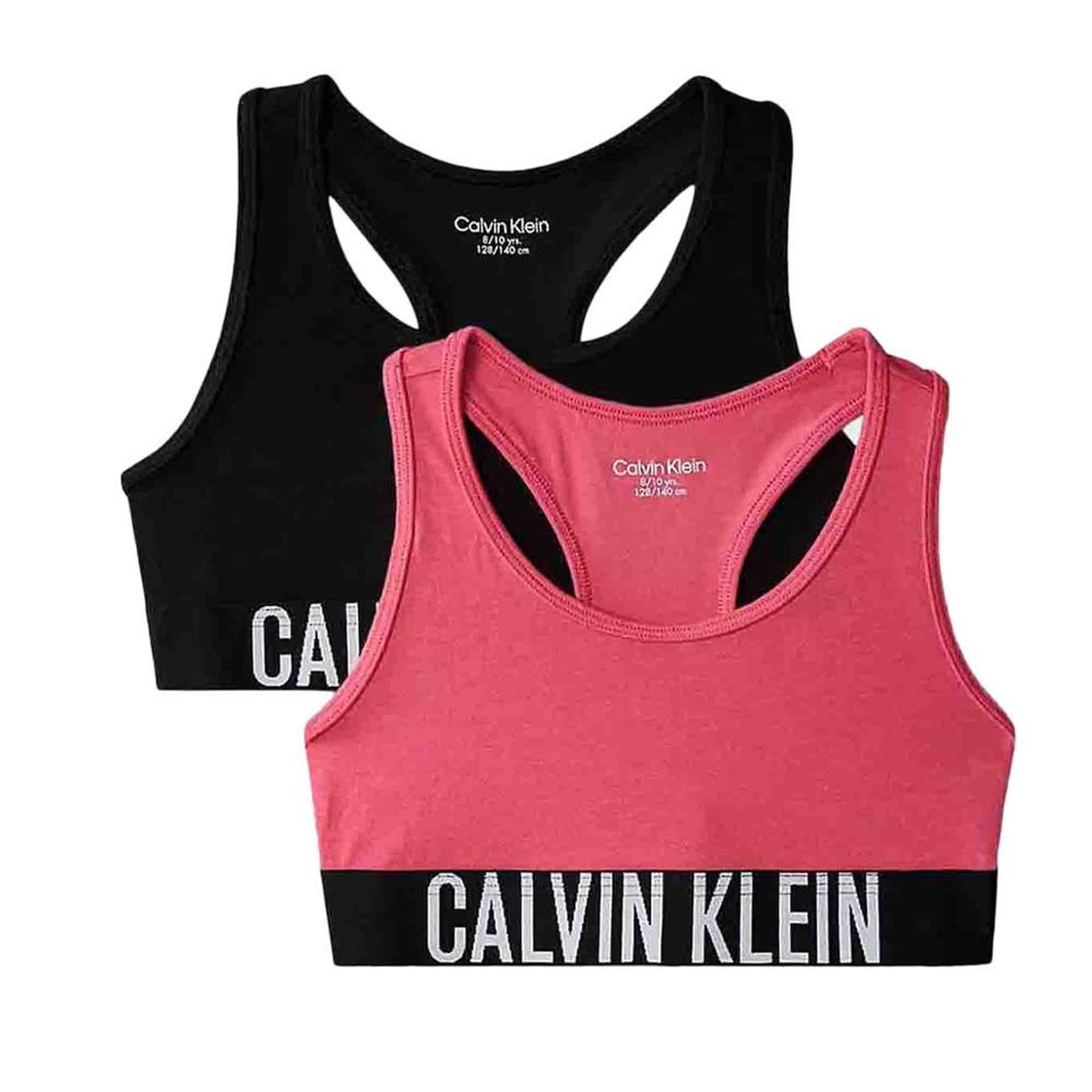 Voir la diapositive 1 : CALVIN KLEIN JEANS X2 Brassières Noir/Rose Fille  Calvin Klein Jeans Bralette