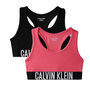 Voir la diapositive 1 : CALVIN KLEIN JEANS X2 Brassières Noir/Rose Fille  Calvin Klein Jeans Bralette