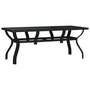 Voir la diapositive 2 : VIDAXL Table de jardin Noir 180x80x70 cm Acier et verre