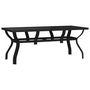 Voir la diapositive 2 : VIDAXL Table de jardin Noir 180x80x70 cm Acier et verre