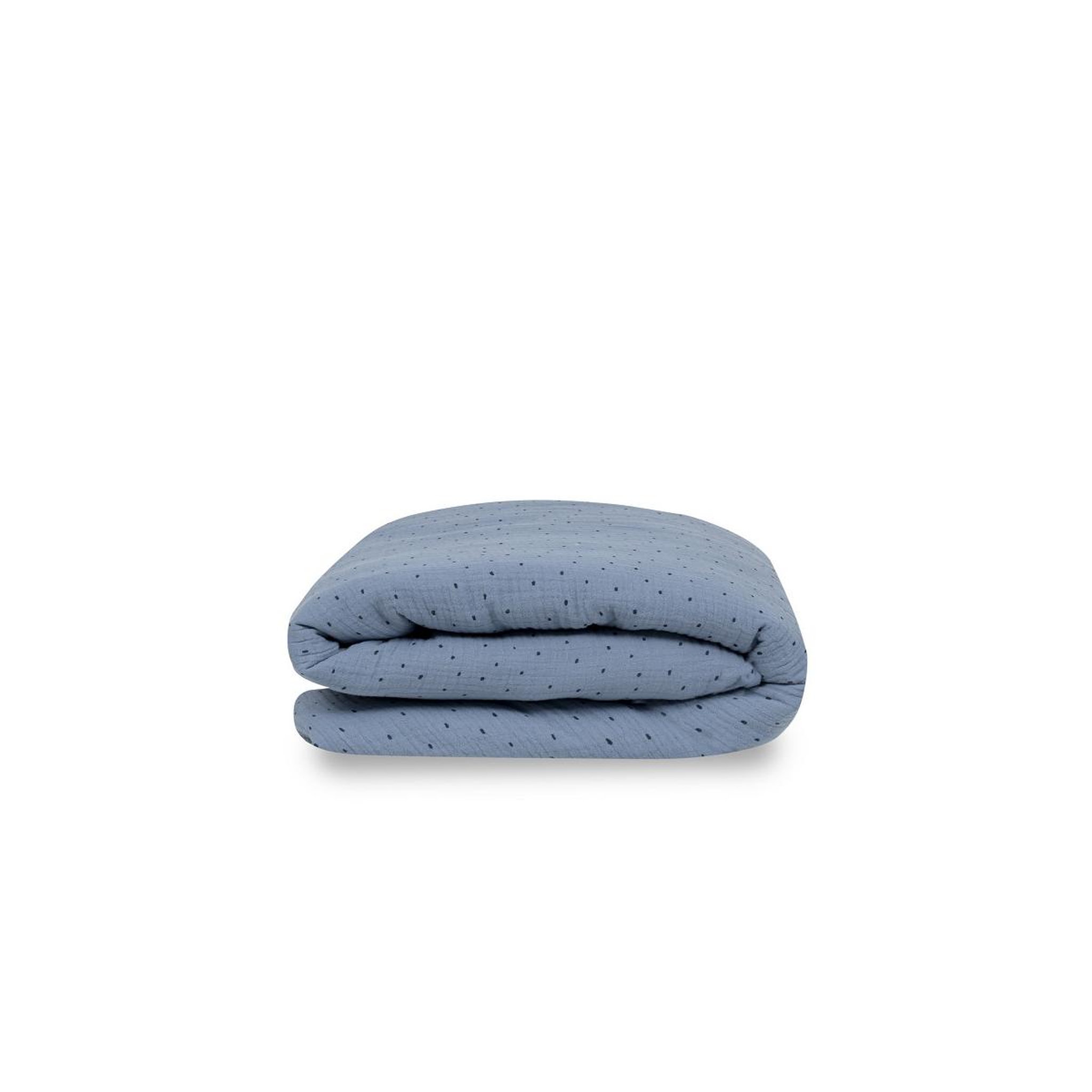 Voir la diapositive 3 : INTERBABY Parure de lit 2 Pcs. Mod. Puntos Bleu Foncé