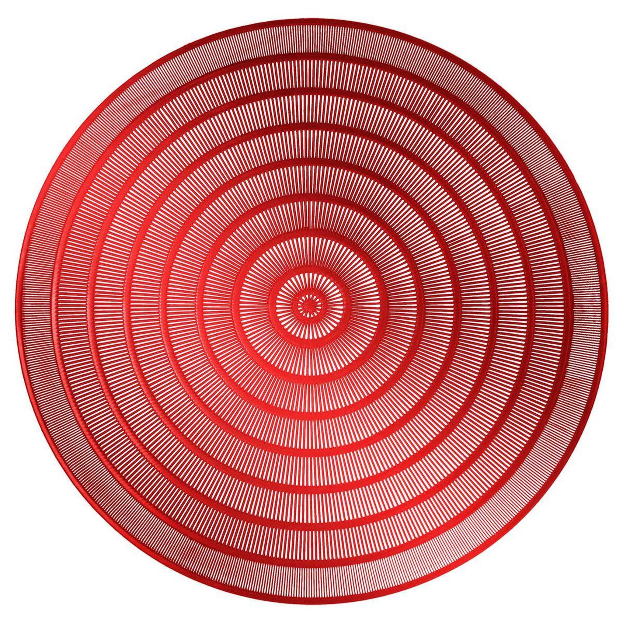 Douceur d'Intérieur Set de table rond ajouré  oriental  40cm rouge