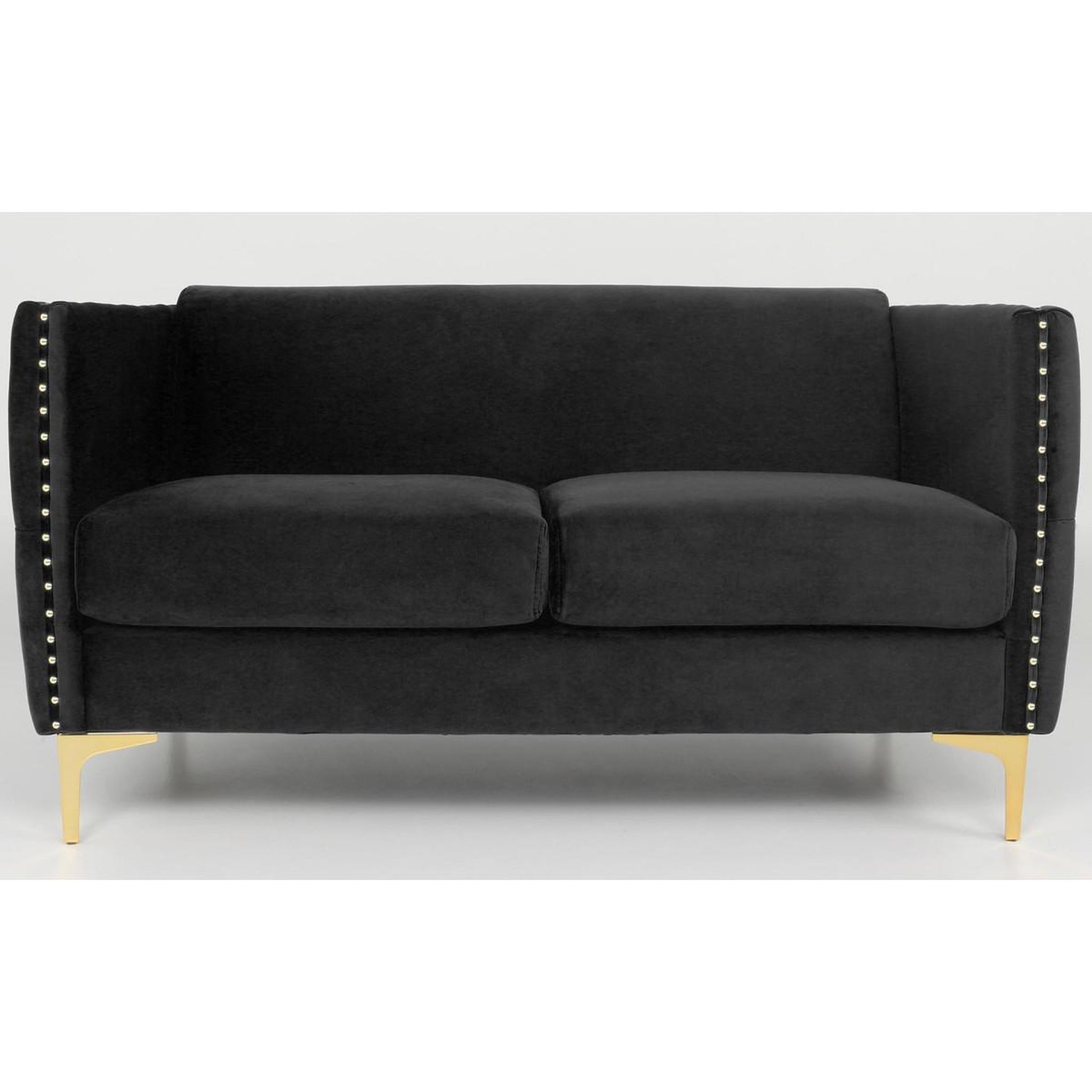 Voir la diapositive 2 : Paris Prix Canapé 2 places en velours  suez  145cm noir