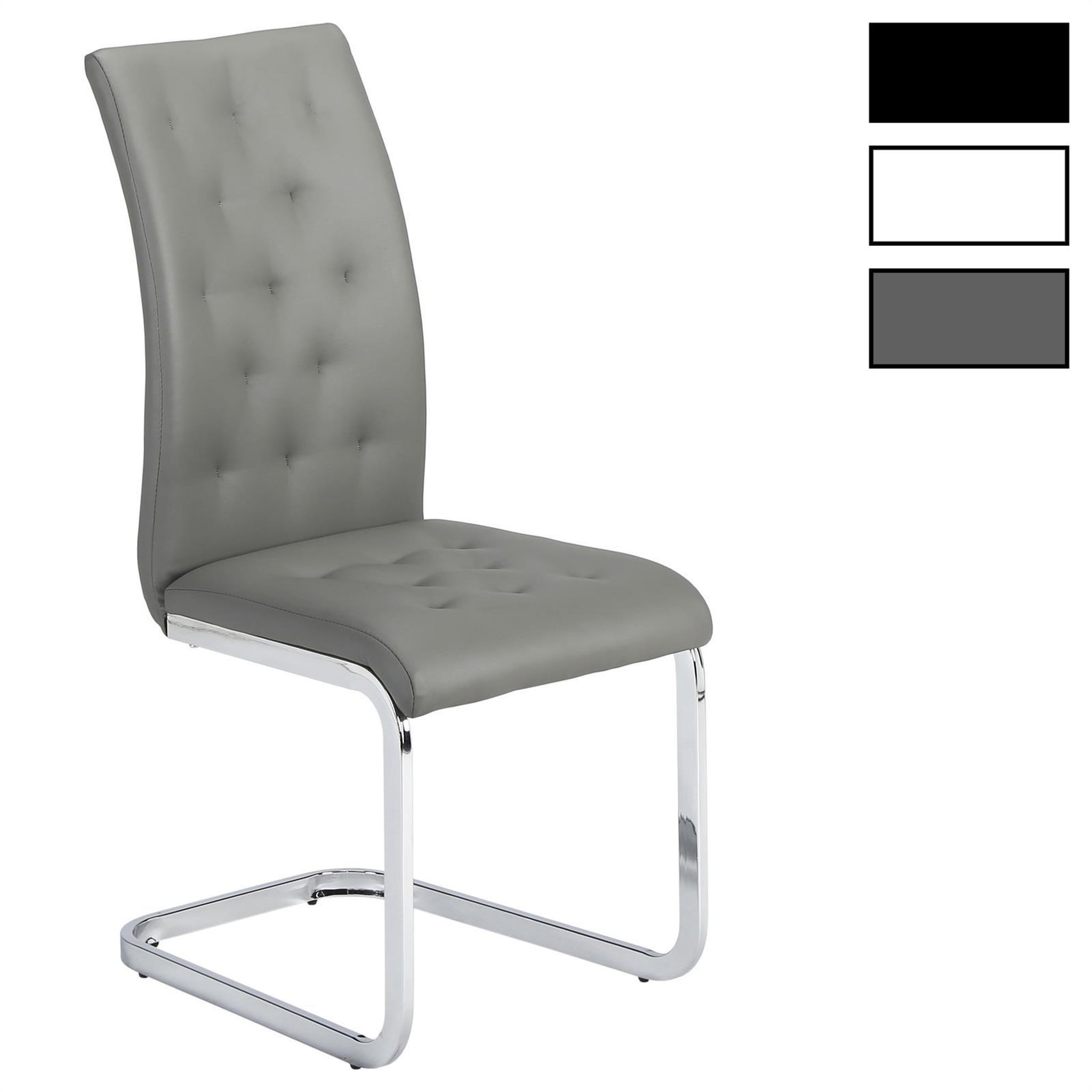 IDIMEX Lot de 4 chaises chloe, en synthétique. Coloris disponibles : Noir, Blanc