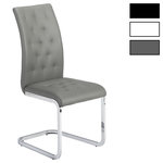 IDIMEX Lot de 4 chaises CHLOE, en synthétique. Coloris disponibles : Blanc, Noir