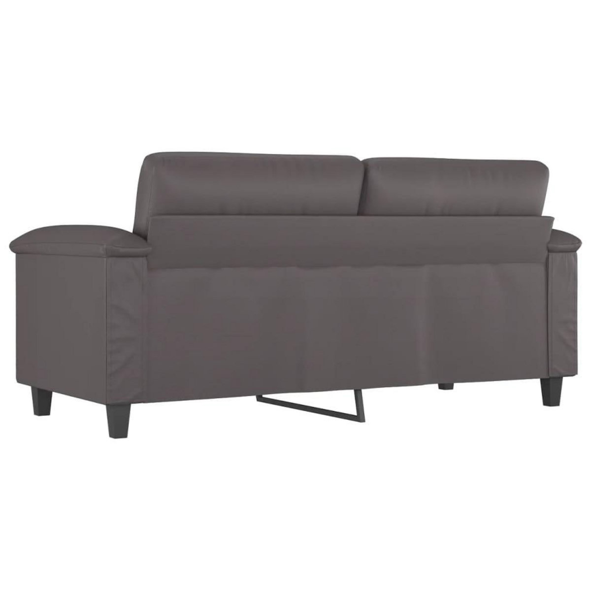 VIDAXL Canape a 2 places Gris 140 cm Similicuir